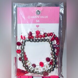 Valentine Beaded Bracelets Set - NEW! Set of 3.
